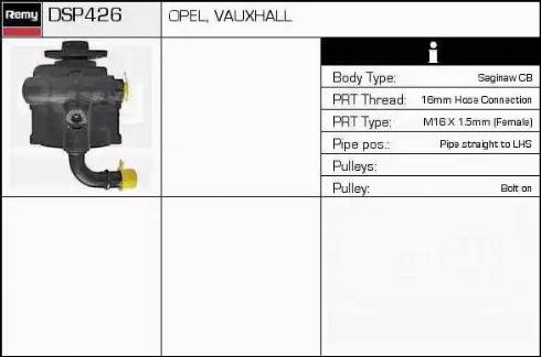 Remy DSP426 - Гідравлічний насос, рульове управління, ГУР autocars.com.ua