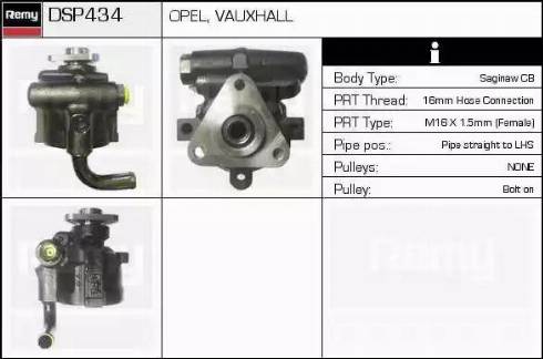 Remy DSP434 - Гідравлічний насос, рульове управління, ГУР autocars.com.ua