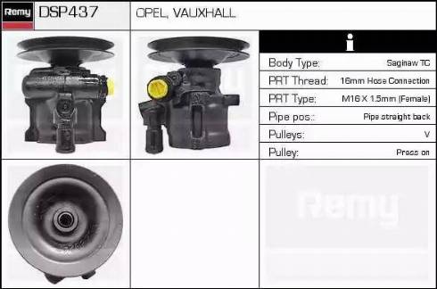 Remy DSP437 - Гидравлический насос, рулевое управление, ГУР avtokuzovplus.com.ua