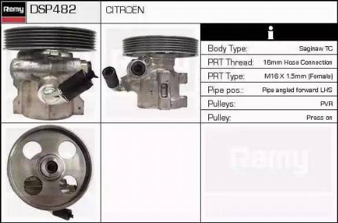 Remy DSP482 - Гідравлічний насос, рульове управління, ГУР autocars.com.ua