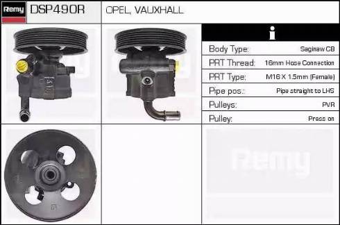 Remy DSP490R - Гідравлічний насос, рульове управління, ГУР autocars.com.ua