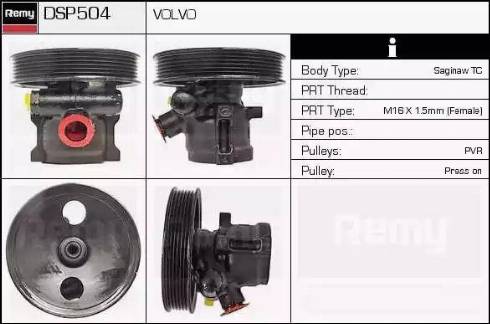 Remy DSP504 - Гідравлічний насос, рульове управління, ГУР autocars.com.ua