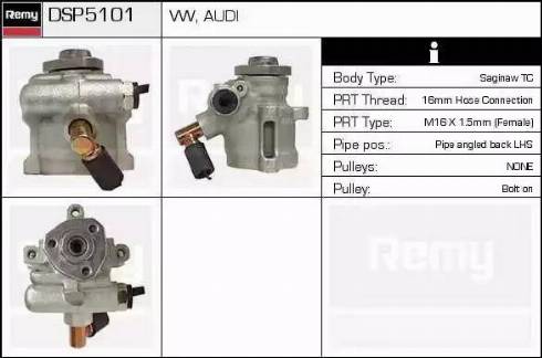 Remy DSP5101 - Гідравлічний насос, рульове управління, ГУР autocars.com.ua