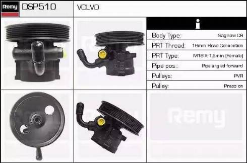 Remy DSP510 - Гідравлічний насос, рульове управління, ГУР autocars.com.ua