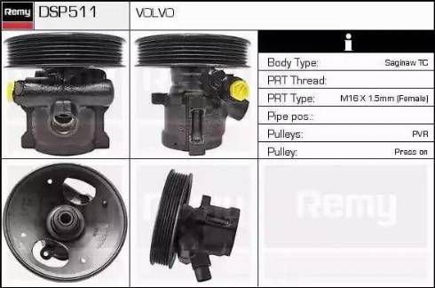 Remy DSP511 - Гідравлічний насос, рульове управління, ГУР autocars.com.ua