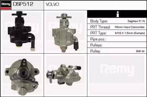 Remy DSP512 - Гідравлічний насос, рульове управління, ГУР autocars.com.ua