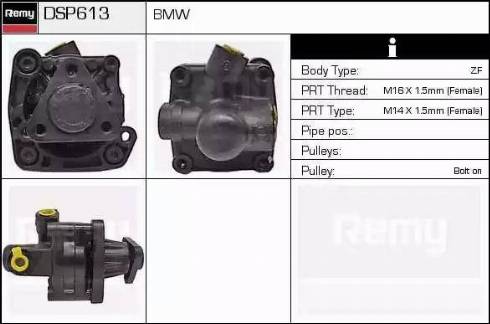 Remy DSP613 - Гідравлічний насос, рульове управління, ГУР autocars.com.ua