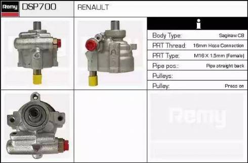 Remy DSP700 - Гідравлічний насос, рульове управління, ГУР autocars.com.ua