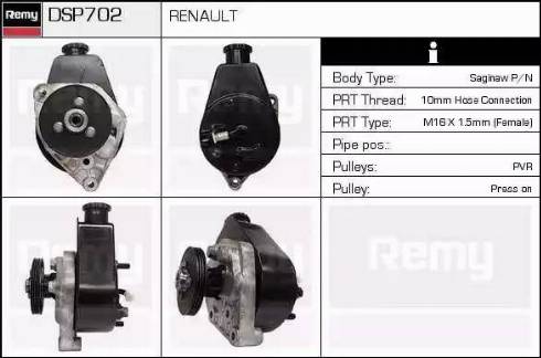 Remy DSP702 - Гідравлічний насос, рульове управління, ГУР autocars.com.ua