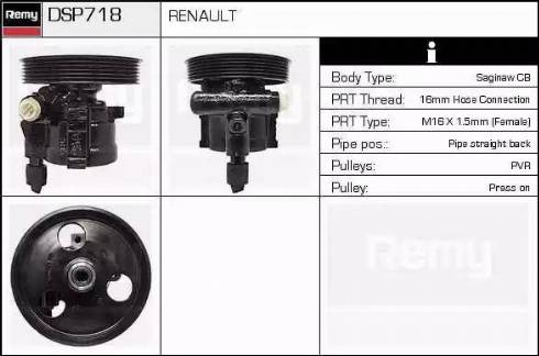 Remy DSP718 - Гідравлічний насос, рульове управління, ГУР autocars.com.ua