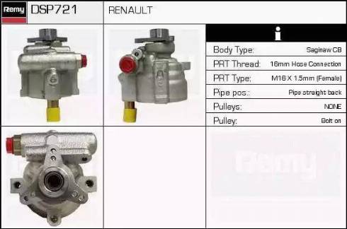 Remy DSP721 - Гідравлічний насос, рульове управління, ГУР autocars.com.ua