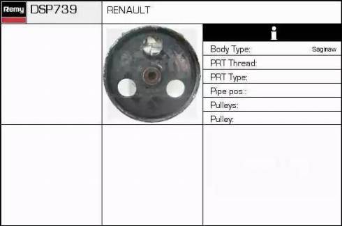 Remy DSP739 - Гідравлічний насос, рульове управління, ГУР autocars.com.ua