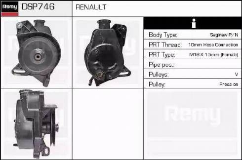 Remy DSP746 - Гідравлічний насос, рульове управління, ГУР autocars.com.ua