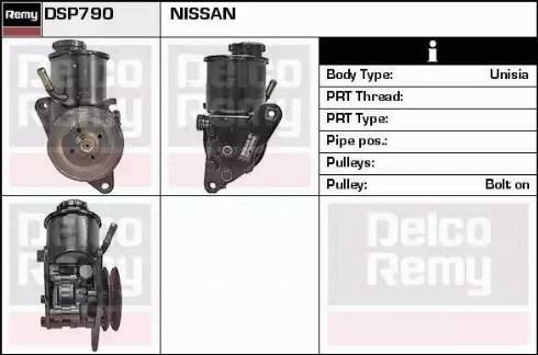 Remy DSP790 - Гідравлічний насос, рульове управління, ГУР autocars.com.ua