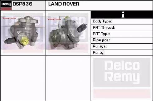 Remy DSP836 - Гідравлічний насос, рульове управління, ГУР autocars.com.ua