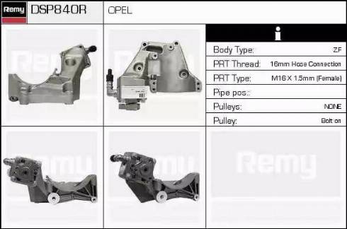 Remy DSP840R - Гідравлічний насос, рульове управління, ГУР autocars.com.ua