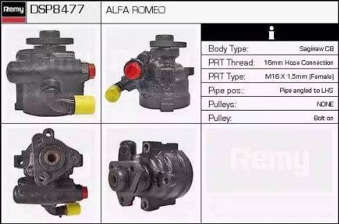 Remy DSP8477 - Гидравлический насос, рулевое управление, ГУР avtokuzovplus.com.ua