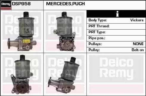 Remy DSP958 - Гідравлічний насос, рульове управління, ГУР autocars.com.ua