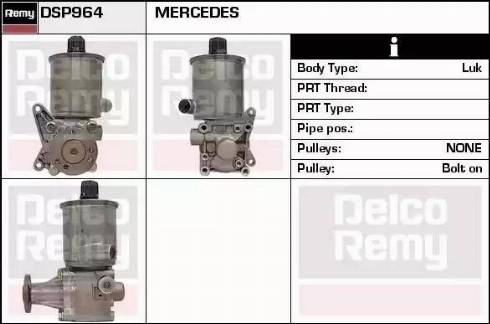 Remy DSP964 - Гідравлічний насос, рульове управління, ГУР autocars.com.ua