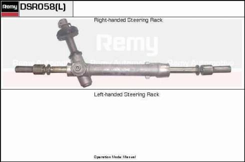 Remy DSR058L - Рульовий механізм, рейка autocars.com.ua