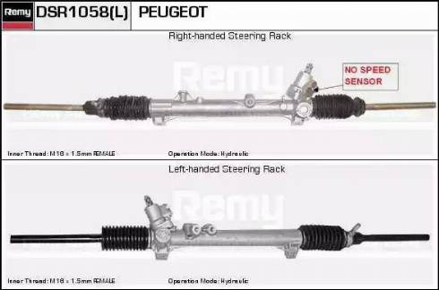 Remy DSR1058L - Рульовий механізм, рейка autocars.com.ua