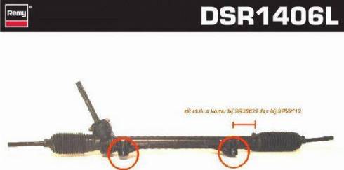 Remy DSR1406L - Рульовий механізм, рейка autocars.com.ua
