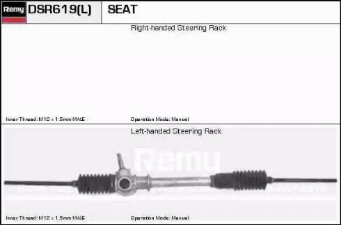 Remy DSR619L - Рульовий механізм, рейка autocars.com.ua