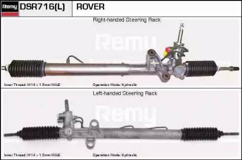 Remy DSR716L - Рульовий механізм, рейка autocars.com.ua