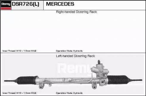 Remy DSR726L - Рульовий механізм, рейка autocars.com.ua