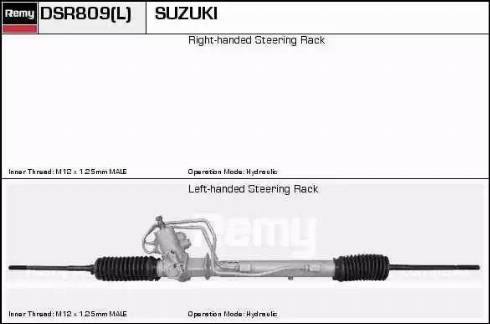 Remy DSR809L - Рульовий механізм, рейка autocars.com.ua