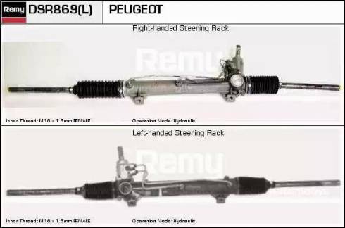 Remy DSR869L - Рульовий механізм, рейка autocars.com.ua