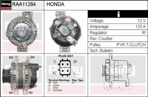 Remy RAA11264 - Генератор autocars.com.ua