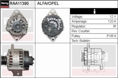 Remy RAA11390 - Генератор autocars.com.ua