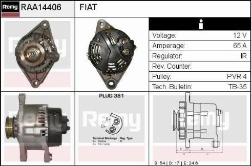 Remy RAA14406 - Генератор autocars.com.ua