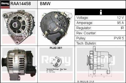 Remy RAA14458 - Генератор autocars.com.ua