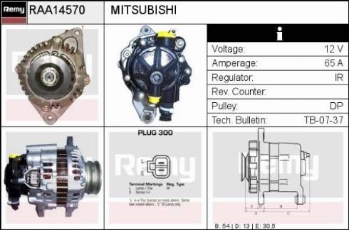 Remy RAA14570 - Генератор autocars.com.ua