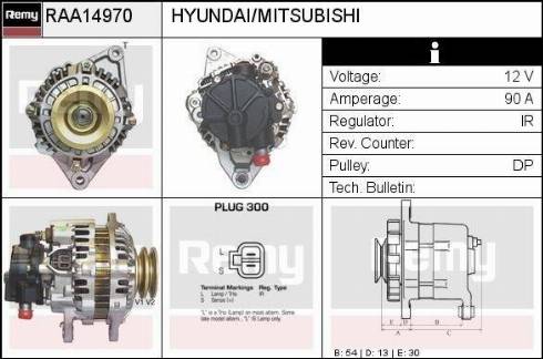 Remy RAA14970 - Генератор autocars.com.ua