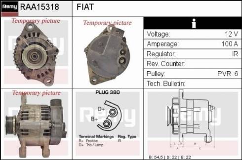 Remy RAA15318 - Генератор autocars.com.ua