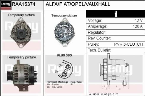 Remy RAA15374 - Генератор autocars.com.ua