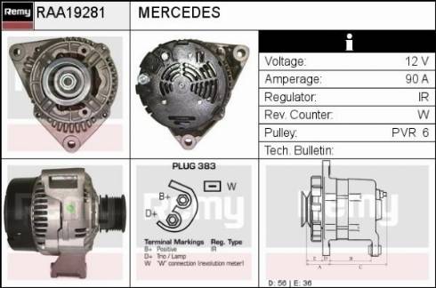 Remy RAA19281 - Генератор autocars.com.ua