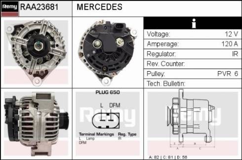 Remy RAA23681 - Генератор autocars.com.ua