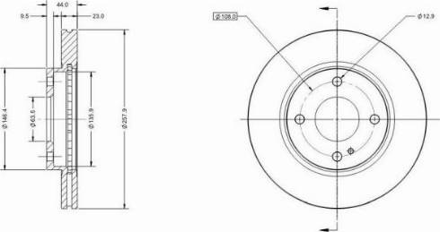 Remy RAD1035C - Тормозной диск avtokuzovplus.com.ua