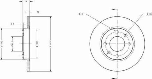 Remy RAD1052C - Тормозной диск avtokuzovplus.com.ua