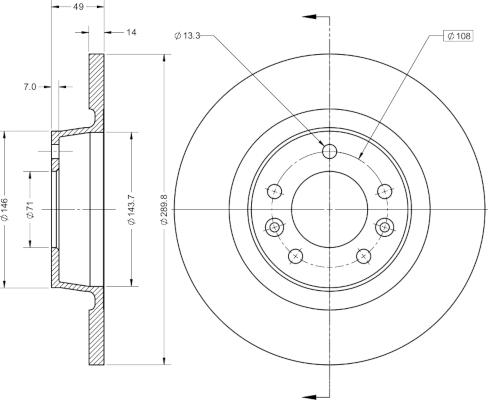 Remy RAD1211C - Гальмівний диск autocars.com.ua