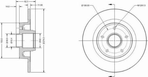 Remy RAD1214C - Тормозной диск avtokuzovplus.com.ua