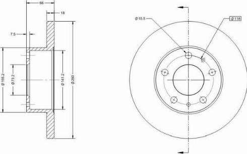 Remy RAD1280C - Тормозной диск avtokuzovplus.com.ua