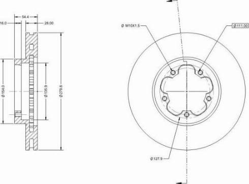 Triscan 1115-0986479392 - Гальмівний диск autocars.com.ua