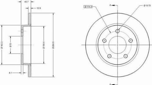 Remy RAD1385C - Тормозной диск avtokuzovplus.com.ua