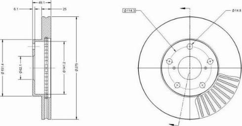 Remy RAD1387C - Тормозной диск avtokuzovplus.com.ua