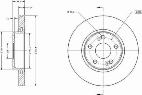 Remy RAD1457C - Тормозной диск avtokuzovplus.com.ua